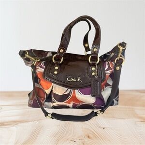 Coach Ashley Hand Drawn Scarf Print Hobo
Shoulder Bag
